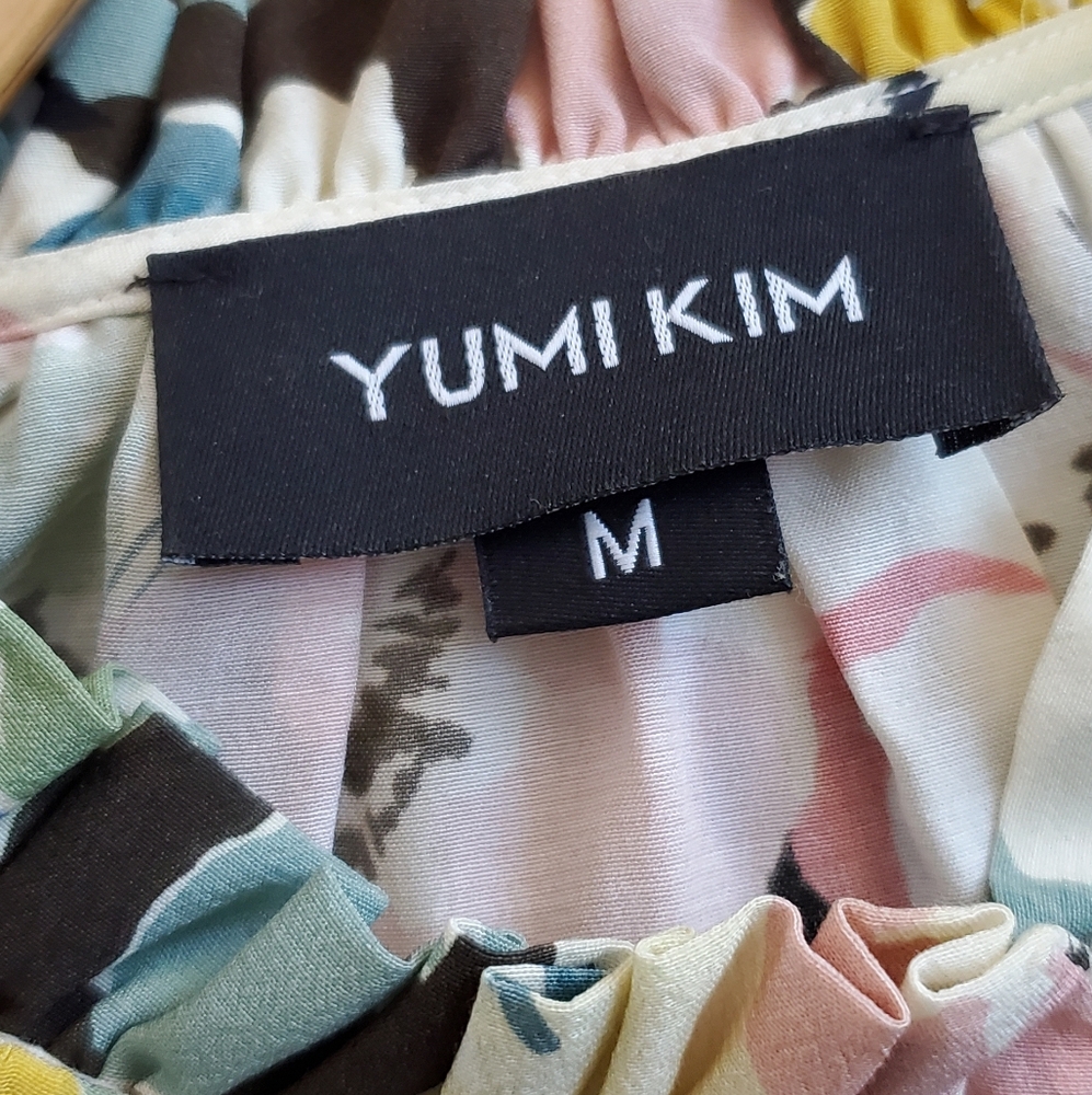 🌸🌺 Yumi Kim Anthropologie Multicolor Floral Mini Midi Dress Long Sleeve - Picture 2 of 5